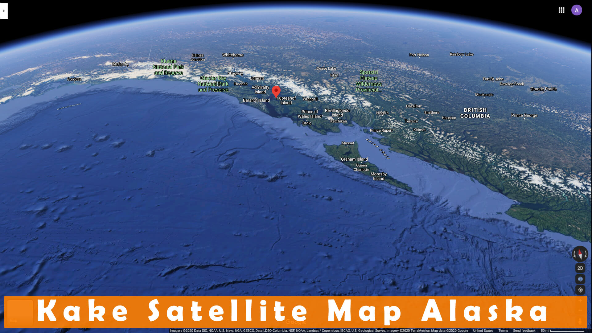 Kake Satellite Map Alaska